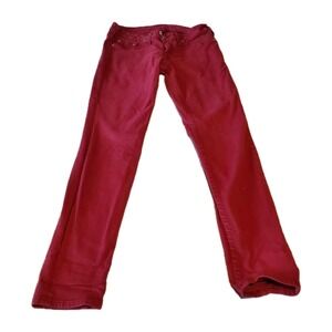 True Religion World Tour Jeans‎ Slim Red Women's Sz 28.5Wx28L Made in USA